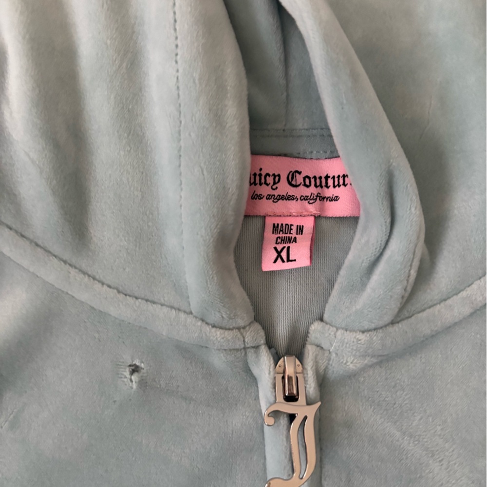 Juicy Couture Sky Blue Velour Jacket